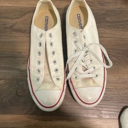 White Low Top Converse 