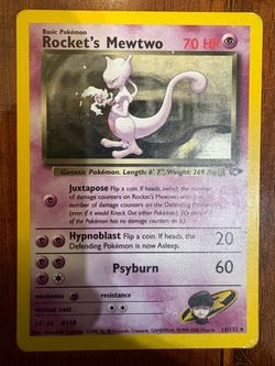 Pokemon Rocket’s Mewtwo 14/132 Gym Challenge Holo Rare Unlimited HP 😈