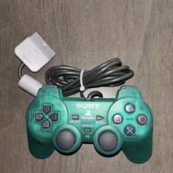 Playstation2 Dual Shock 2 Emerald Green Clear Sony PS2 Controller DualShock 2