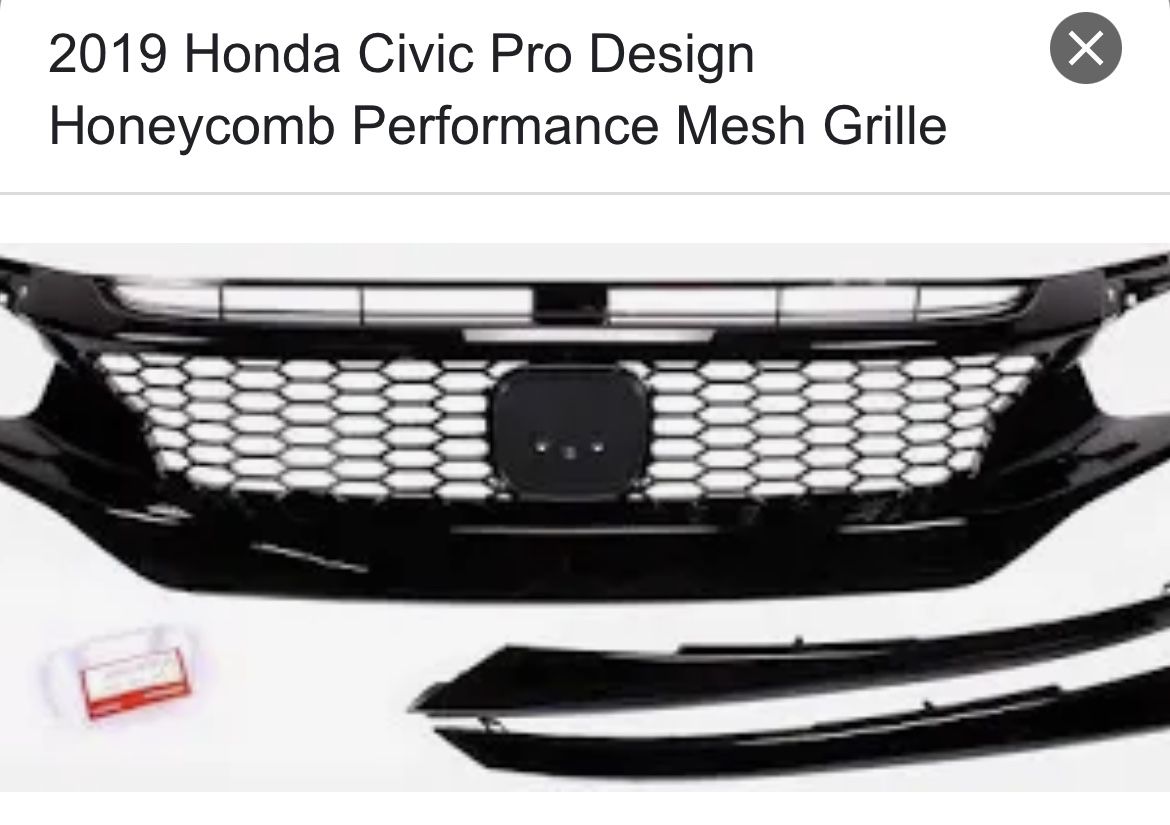 Honeycomb Performance Mesh Grille For 2019 Honda  Civic 