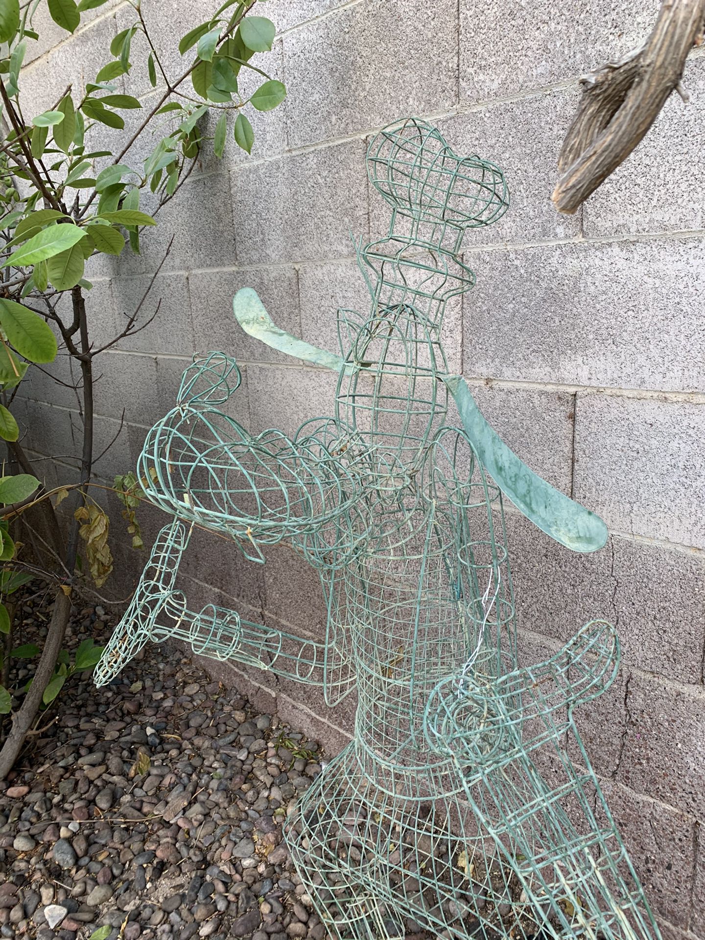 Goofy Metal Topiary Frame Unused Stands 50 Inches Tall