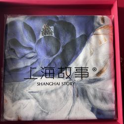 Brand New Women’s Floral Chinese Silk Scarf From Shanghai Story 