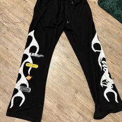 Live Mechanic Flare Pants Baggy Y2K Streetwear Size 2XL