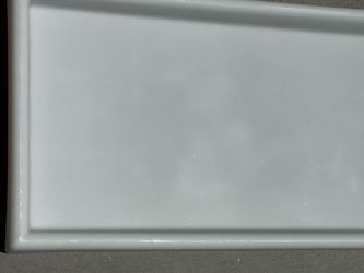 2 White Heavy-Duty Rectangular Planter Saucers – 36” x 15.5” – Like New
