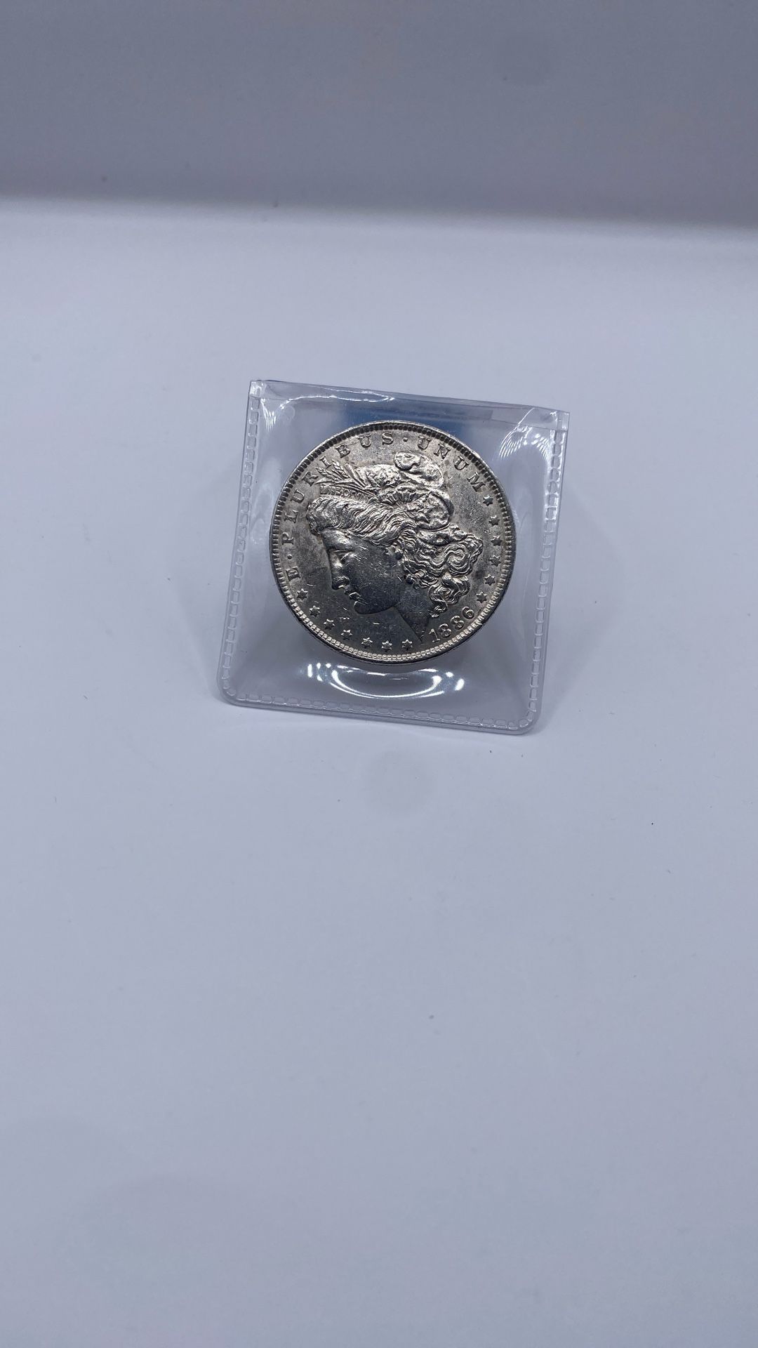 1886 (P) Morgan Silver Dollar, Choice Original BU Coin, 90% Silver OGH 