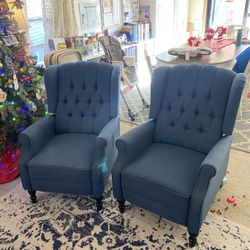 Pretty Blue Recliner Chairs
