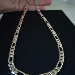 Gold 18k Deep Plated Figaro Chain Necklace Jewelry 