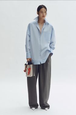Stella McCartney H&M Oversized Paneled Poplin Shirt S, New with Tags Stella McCartney H&M Oversized Paneled Poplin Shirt S