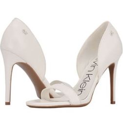 Calvin Klein White Heels Size 5 Bridal Stiletto Sandals