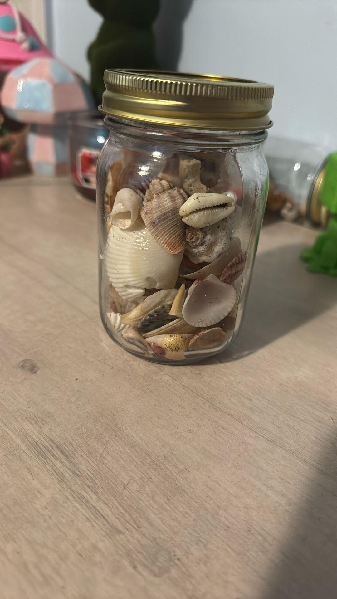 Homemade Seashell Jar