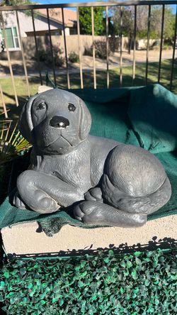 Concrete Dog Garden Statue