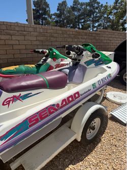 2 RUNNING Sea-Doo GTX & XP Jet skis + Trailer Will negotiate just message