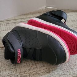 Jordan Nike 1 Flight 5 Premium GT 881437-002  Black Sneakers Kids Size 8C