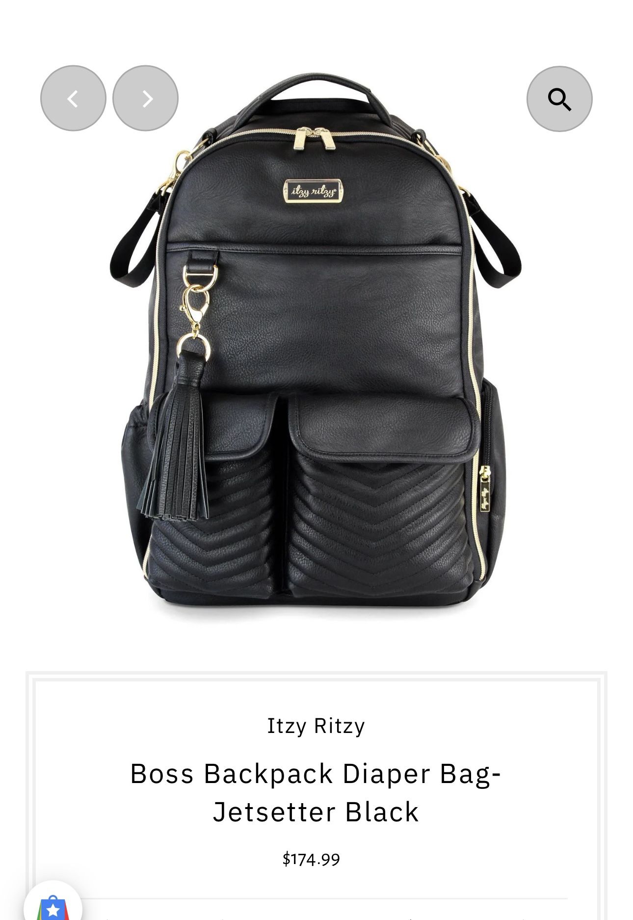Itzy Ritzy Leather Boss Diaper Bag