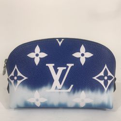 Louis Vuitton Monogram Giant Escale Cosmetic Pouch In Blue for
