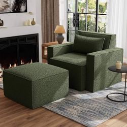 Accent Chair With Ottoman 