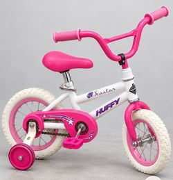 Huffy Seastar Kids Bike w/ Training Wheels – Pink & White