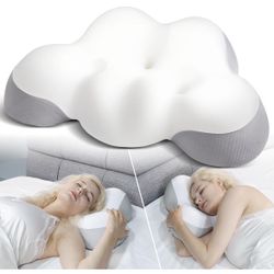 Cervical Pillow for Neck and Shoulder, Ergonomic Side Sleeper Pillow for Neck Support, Contour Memory Foam Pillows for Side Back & Stomach Sleepers wi