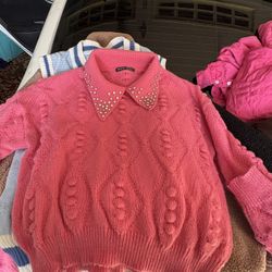 2 Collared Sweatshirts 