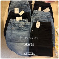 Forever 21 Denim Skirts. Plus. Sizes 
