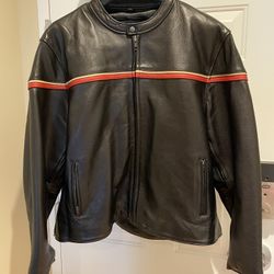FO X CREEK LEATHER MOTORCYCLE RACE JACKET SIZE 60 4XL