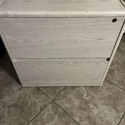 2 Drawer Wood File Cabinet 