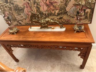 Console Chinese design brown wooden table