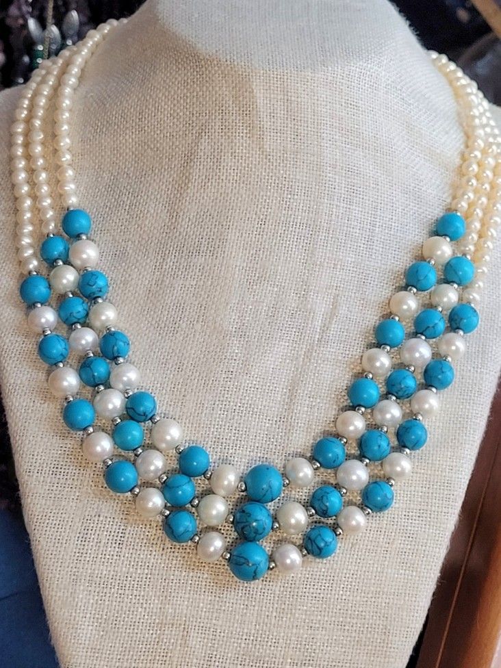 Pearl Turquoise Necklace 