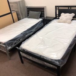 NEW TWIN BED WITH MATTRESS- EACH BED NOT BOTH