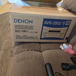 Denon Receptor Audio Visual A/V Surround Receiver.