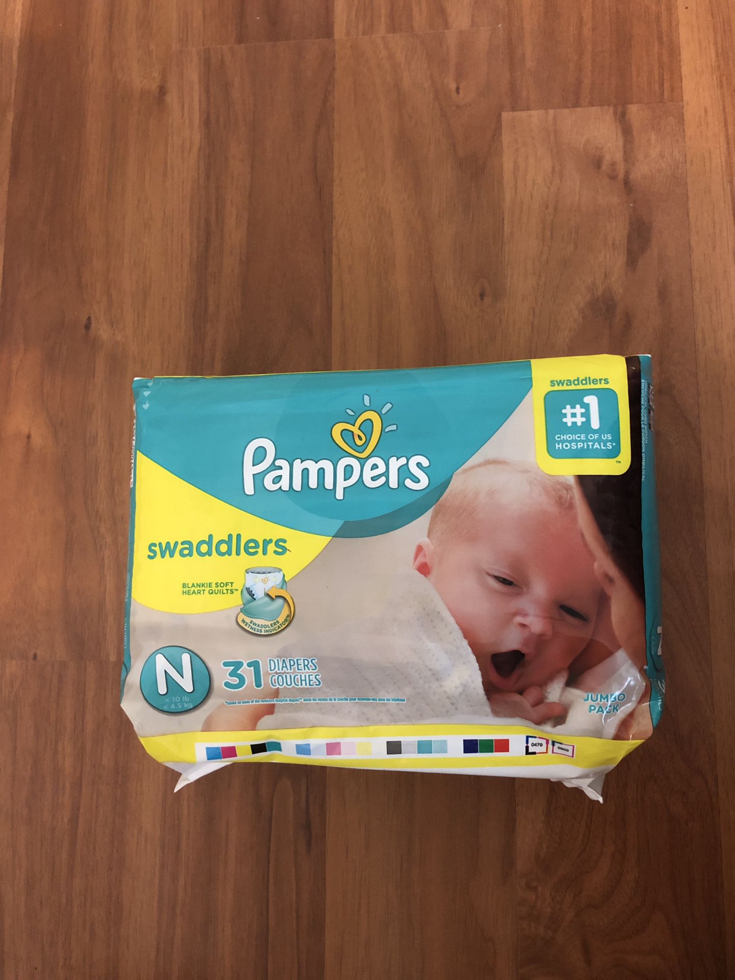 Pampers swaddlers newborn, 31 ct. Store price $10.