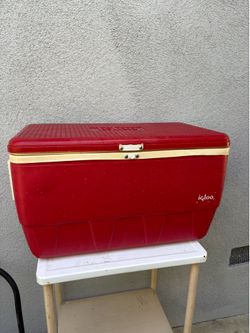 Vintage red igloo ice chest