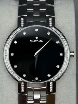 Movado Faceto Diamond bezel Swiss Watch