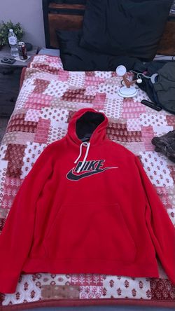 Red Nike hoodie