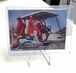 Topps 2018 Update Series Next Stop: Stardom Insert #US158 Upton Ohtani Trout