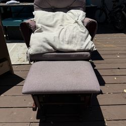 Reclining Chair and Footstool Included
