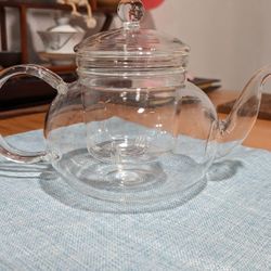 Clear Glass 32 oz. Teapot with Filter