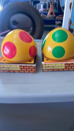 Nintendo mushroom piggy banks