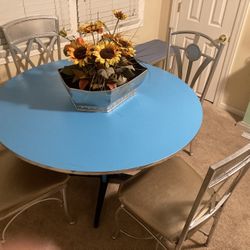 Round table with chairs