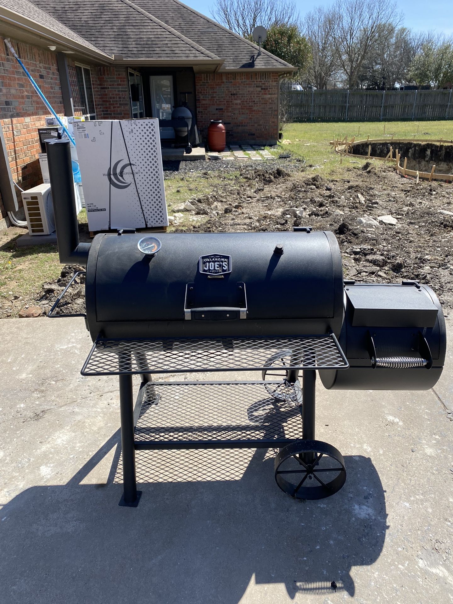 Lightly Used Offset Oklahoma Joe Smoker