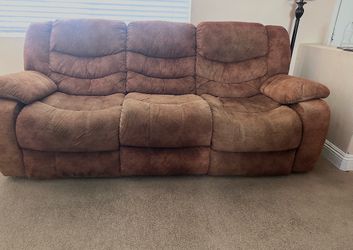 8’ Deep Brown Sofa recliner