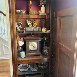 Wood & Glass Shelving Unit