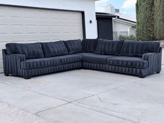 Charcoal L Shape Sectional Sofa Couch Sala