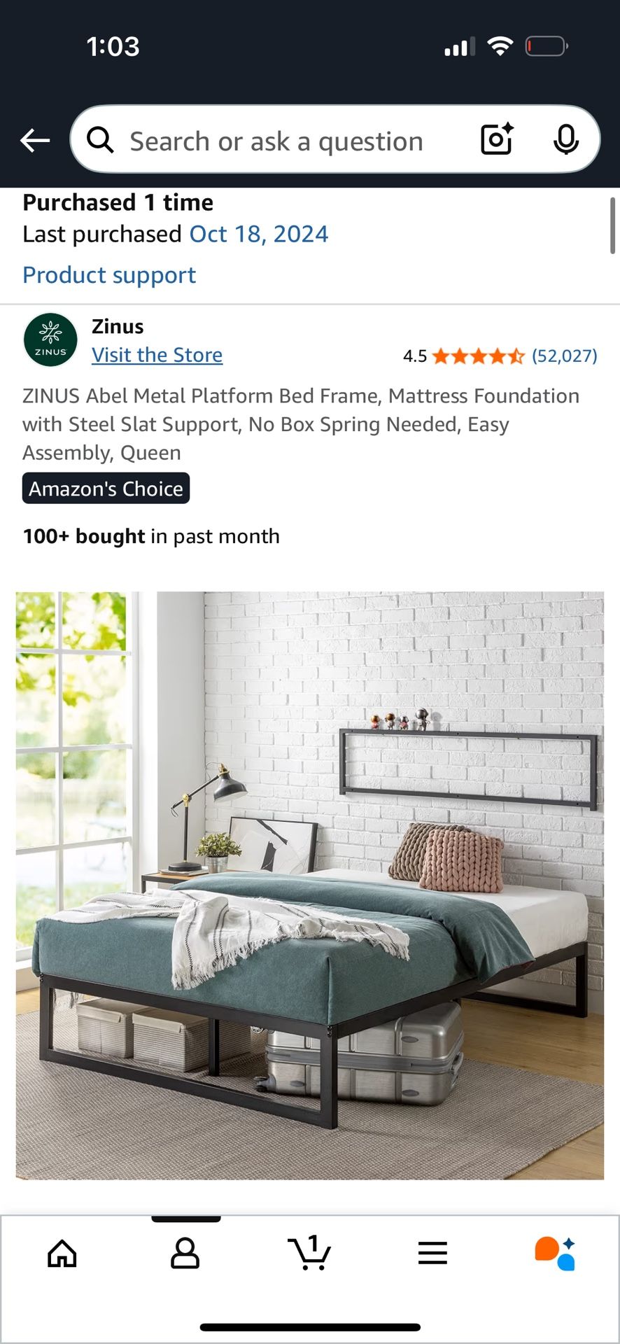 Zinus Queen Bed Frame