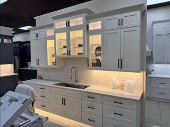 Wholesale Kitchen Cabinets Wall Base Vanity Pantry Sink Base Blue White Gray Shaker In StockOnly $39 down payment 👉 Please ask Jon Green for a discou