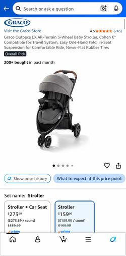 Graco Outpace LX All-Terrain 3-Wheel Baby Stroller