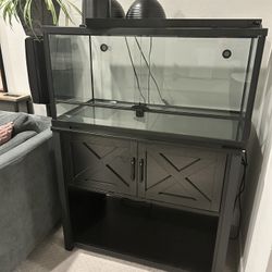Reptile Enclosure With Cabinet Stand