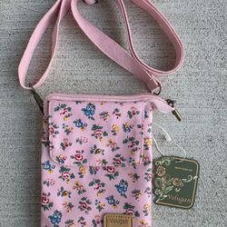 Velugan Floral Crossbody Bag – Pink