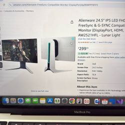 Alienware 24.5” Monitor AW2521HFL