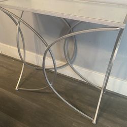 Mirrored And Silver Console Table 